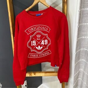 Adidas Raw Hem Cropped Sweater